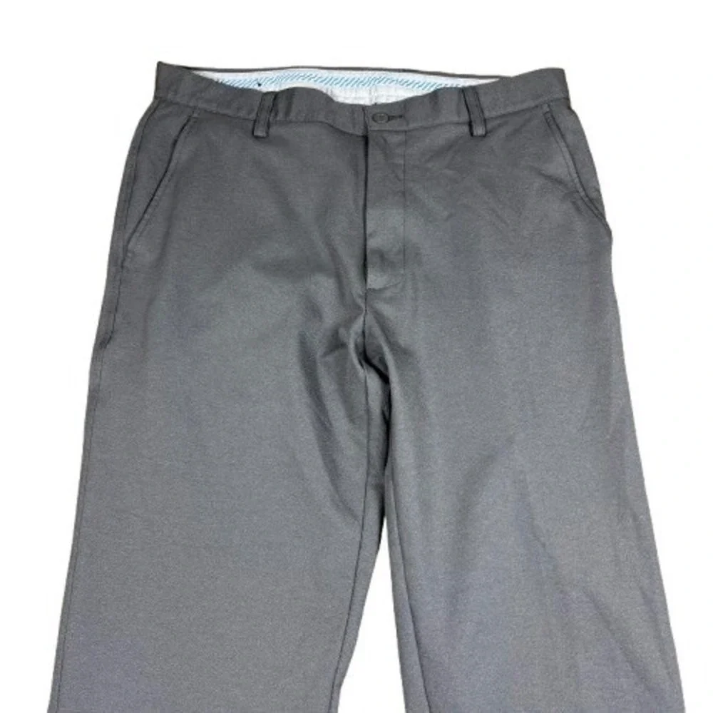 FootJoy‎ Mens Performance Golf Pants Gray Stretch Flat Front Trousers Size 34x30